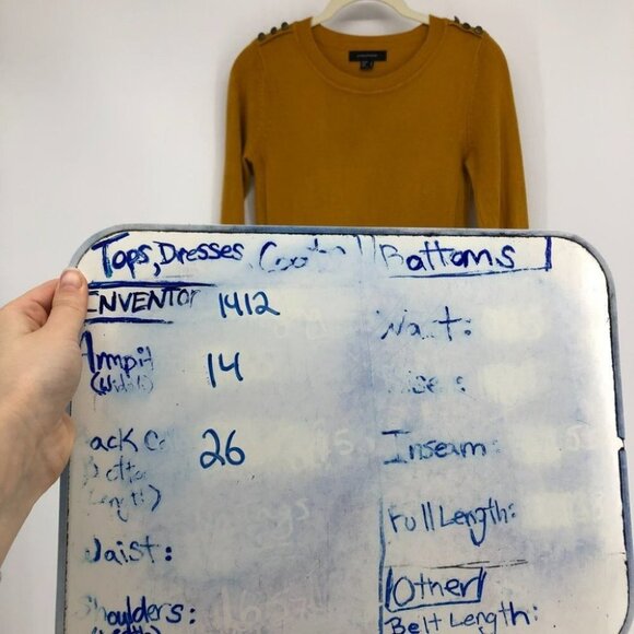 Atmosphere crewneck mustard yellow button shoulder long sleeve sweater  0 - Picture 16 of 16